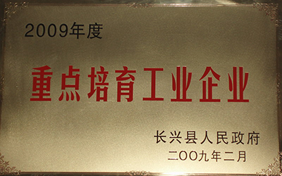 2009年度重点培育工业企业
